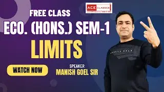 LIMITS INTRODUCTION ECO.H. SEMESTER 1