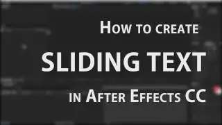 How to create sliding text in After Effects