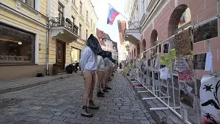 Protest in Tallinn over women allegedly raped during Ukraine war