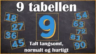 9 tabellen - Lær 9-tabellen i 3 tempi - Matematik