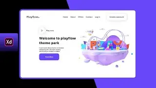 Adobe XD Web Design Tutorial | 3D Illustration UI Design