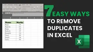 7 Ways to remove duplicate values in excel | 