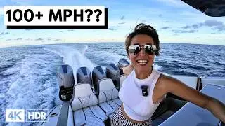 WAY TOO FAST!!! 🤯 Midnight Express 43 Open Sea Trial & Tour Fast Performance Racing Boat