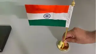 Indian Flag for Desk - Khadi Flag - Metal Base | By ZAHEPA