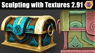 Stylized Modelling in Blender 2.91 | Sculpting with Textures | Speed Art
