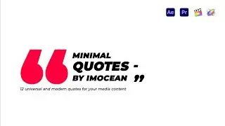 Minimal Quotes | After Effect, Premiere Pro, FCPX template