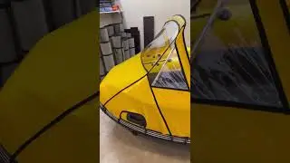 Носовой тент #3 на лодку Skat 450Fi желтый