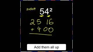 Use This Trick to Square Really Big Numbers In Your Head #mentalmath #mathtricks #SHORTS