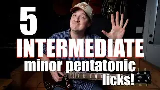 5 Smooth INTERMEDIATE Minor Pentatonic Licks! | Guitar Lesson