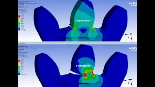 Crack propagation in Aluminum 6061-T6 gear using SMART (XFEM like), under cyclic load - ANSYS WB
