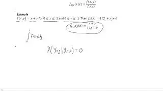 Conditional probability density function