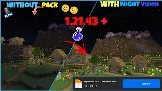 Night Vision Texture Pack For Minecraft 1.21.43 🔥 || Server And Realms Working 🤯‼️