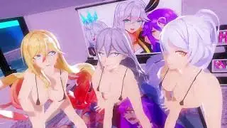 [R18 Honkai Impact 3rd MMD] Cecilia/Durandal/Kiana-Boobs Apology Dance