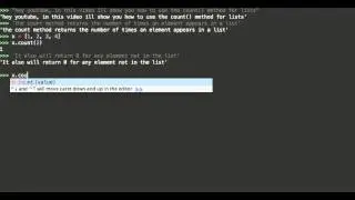 Using the count method of Python Lists