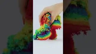 Rainbow Kinetic Sand ASMR #shorts #kineticsand