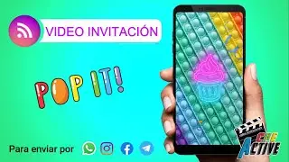 Video Invitación para cumpleaños infantiles Simple Dimple Pop it