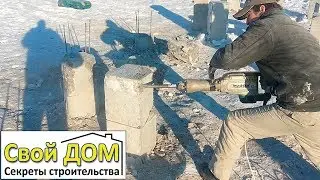 Фундамент на забивных сваях за 1 день (в любое время года)