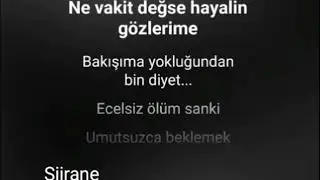 Karaoke Şiir Seni seviyorum