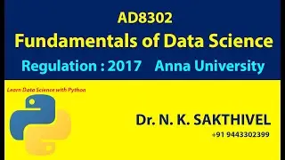 Dr. N. K. Sakthivel | AD8302 | Unit V | Visualization | Contour Plots | Histograms