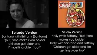 Glee: Episode Vs Studio (where someone's part in the episode is sung by someone else in the studio)