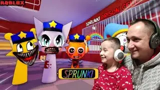 КОМАНДНЫЙ ПОБЕГ ОТ SPRUNKI! СПРУНКИ В РОБЛОКС ДЕНИС И ПАПА
