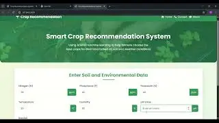 Smart Crop Recommendation System🌱 | Final Year Major Project | Machine Learning + Data Science