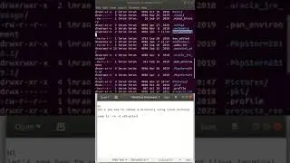 How to remove a directory from Linux using terminal | Remove folder | #shorts