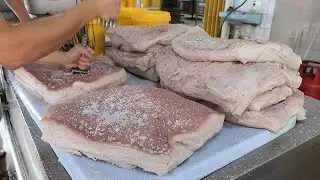 Famous Pork Charcoal Barbecue and Roast Chicken - Malaysian Street Food
