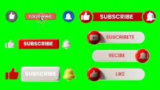Top 10 subscribe green screen || subscribe bell intro no copyright
