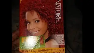 Creme of Nature Hair Color Intensive Red Demo on Natural Hair