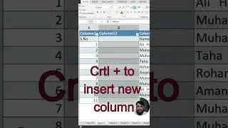 How to insert new column in excel short key | #share #shorts #365  #excelshortcuts #removecharacters