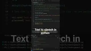 Text to speech in python 