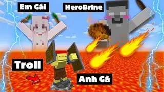 Em Gái Chi Chi Triệu Hồi HeroBrine Troll Anh Gà Bất Ổn Trong Minecraft - Siêu Hài Hước 🤣