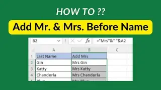 How to add Mr and Mrs before name | Add Prefix according to gender 