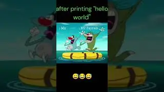 after printing hello world, expresion,coding loverss,short for coding lovers #oggyandthecockroaches