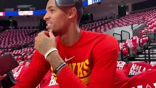 Listen to @ATLHawks Dejounte Murray talk about playing with the Trea Young