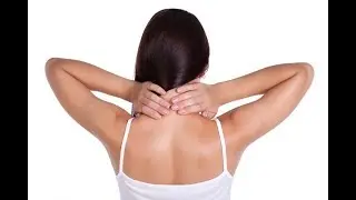Neck muscle tension. Myofascial muscle chains of the hand.