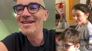Aldebert répond aux questions des élèves de l'école de Marseillette