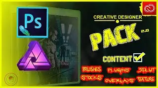 CREATIVE DESIGNER PACK FOR FREE.  [ PHOTOSHOP, AFFINITY PHOTO ]