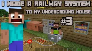 I Made A Railway System To My Underground House In Minecraft #3  *SCI-FI GENERATION*