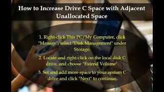 How To Increase Drive C Space