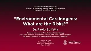 Vernberg Lecture Fall 2014: Dr. Paolo Boffetta