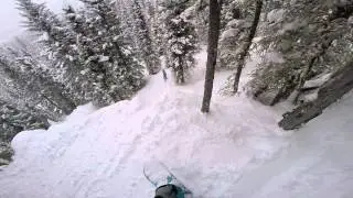 Powder Pillow Cliff Jump at Purgatory