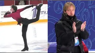 Egor Trukhin and Evgeny Plushenko.  JRN 2022, SP.