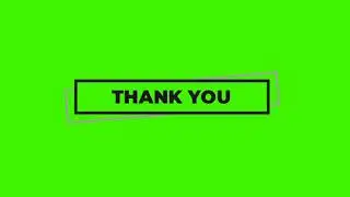 Animated Thank you Green screen video.