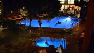Hotel Cascada  Waterpark Indoor swimming Pool at Night