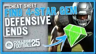 Ultimate 4-Star DE Gem Finder Secret Cheat Sheet Revealed | College Football 25 Recruiting
