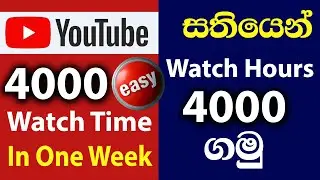 How to get 4000 watch hours on youtube [in one week] | Youtube Watch Time