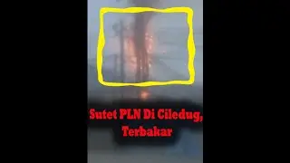 Hati-hati saat hujan: Sutet PLn Di Cileduk, Terbakar
