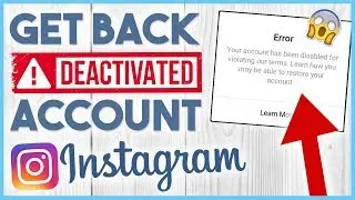 How to Restore / Recover a Banned, Disabled or Deactivated Instagram Account in 2020